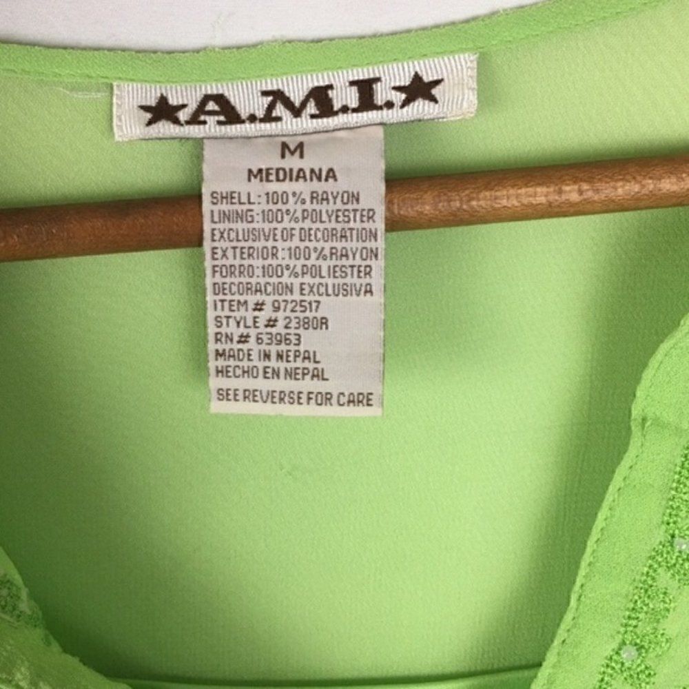 A.M.I. Neon Embellished Tunic Top - Picture 3 of 8